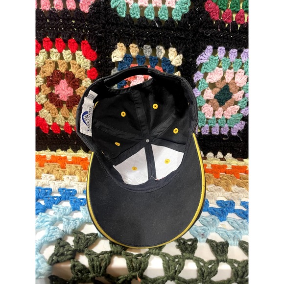 Kochs Turkey Farm Black and Yellow Flames Adjustable Baseball Hat - Picture 6 of 6